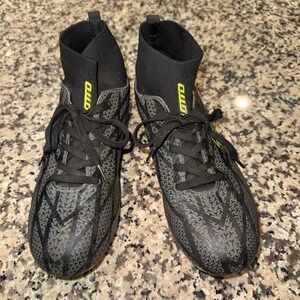 Lotto Jinx Soccer Cleats Black Yellow Sock Ankle Youth Size 5